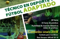 Ceneted Valencia presenta su Curso Técnico en Deporte y Fútbol Adaptado