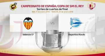 El Valencia tendrá que superar al Alavés para colarse en semifinales de Copa del Rey