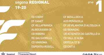Descubre aquí los 14 grupos oficiales 2019-2020 de Segunda Regional FFCV