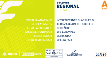 Los tres grupos de Segunda Regional de futsal ya tienen calendarios 20-21