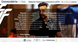 Segunda lista de convocados de la Selecció Valenciana masculina Sub-19 de futsal