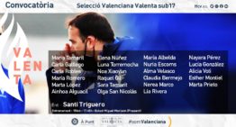 Disponibles las convocatorias de la Selección Valenciana Valenta sub15 y sub17