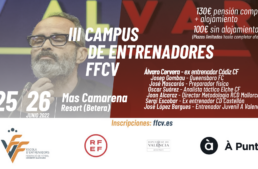 Álvaro Cervera, invitado estrella del III Campus de Fútbol para entrenadores/as en Mas Camarena (Bétera)