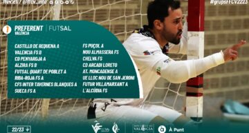 Anunciados los grupos y calendarios de la categoría Preferente de fútbol sala en Valencia y Alicante
