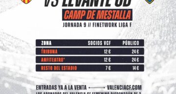 El derbi femenino entre Valencia y Levante se jugará en Mestalla
