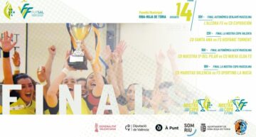Riba-roja del Túria acogerá cuatro finales en la fiesta del fútbol sala el domingo 14 de mayo